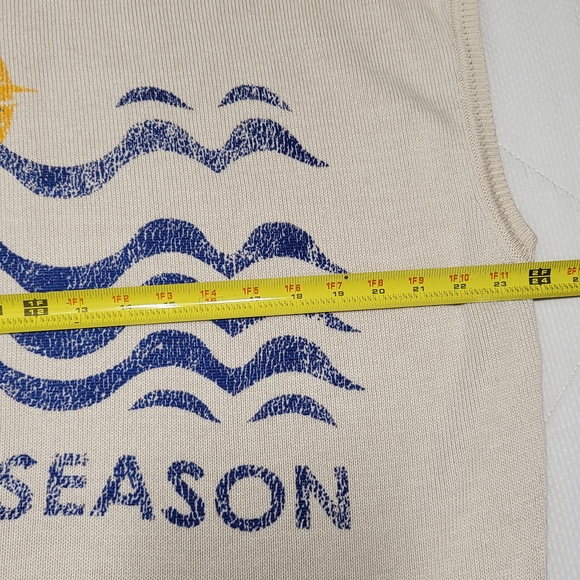 Pilcro Beachy Muscle Sweater Sleeveless Tank Surf Season Sun Women's M - Picture 4 of 10